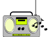 Dibuix Radio cassette 2 pintat per olga