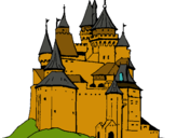 Dibuix Castell medieval pintat per Castell
