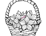 Dibuix Cistell amb flors 2 pintat per mariona