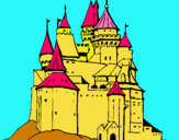 Dibuix Castell medieval pintat per irene       