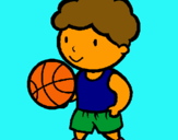 Dibuix Jugador de bàsquet pintat per AINA   T.