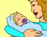 Dibuix Mare amb la seva nadó II pintat per MARINA10