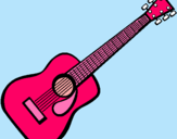 Dibuix Guitarra espanyola II pintat per ainoa curto mola