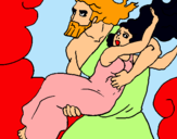 Dibuix El rapte de Persèfone pintat per ETNA
