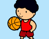 Dibuix Jugador de bàsquet pintat per ETNA