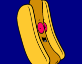 Dibuix Hot dog pintat per gerog  sarda  callull