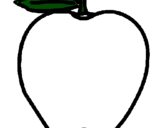 Dibuix poma pintat per poma
