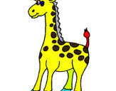 Dibuix Girafa pintat per girafa