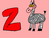 Dibuix Zebra pintat per getas