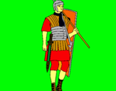 Dibuix Soldat romà  pintat per BIEL 3