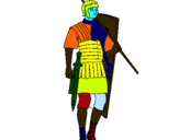 Dibuix Soldat romà  pintat per matheus