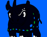 Dibuix Rinoceront  pintat per ARNAU