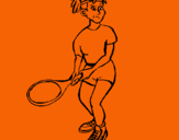 Dibuix Noia tennista pintat per Roger Ginesta