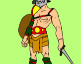 Dibuix Gladiador pintat per Berta
