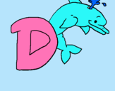 Dibuix Dofí pintat per emma uapa