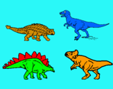 Dibuix Dinosauris de terra pintat per Guillem Sanahuja