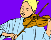 Dibuix Violinista  pintat per Berta