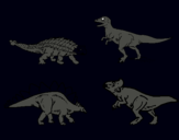Dibuix Dinosauris de terra pintat per ARNAU
