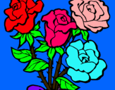 Dibuix Ram de roses pintat per Miriam