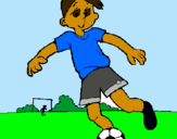 Dibuix Jugar a futbol pintat per marcus gabhriel