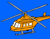 Dibuix Helicòpter  pintat per jordi paradeda clara