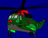 Dibuix Helicòpter al rescat  pintat per xavier