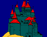 Dibuix Castell medieval pintat per jordi paradeda clara