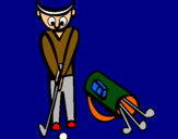 Dibuix Jugador de golf II pintat per jordi paradeda clara