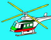 Dibuix Helicòpter  pintat per PERE