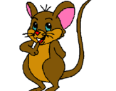 Dibuix Ratolí pintat per ratolí pérez