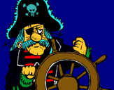 Dibuix Capità pirata pintat per daniel