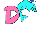 Dibuix Dofí pintat per Núria
