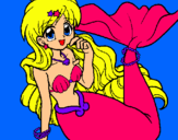 Dibuix Sirena pintat per èlia i roxy