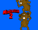 Dibuix Madagascar 2 Manson i Phil pintat per ROGER