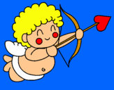 Dibuix Cupido pintat per ariadna b.v .