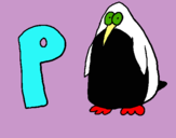 Dibuix Pingüi pintat per carla