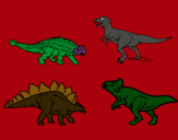 Dibuix Dinosauris de terra pintat per OLEGUER SANS ESQUÉ