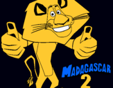 Dibuix Madagascar 2 Alex pintat per ROGER