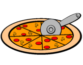 Dibuix Pizza pintat per marc  abuli