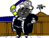 Dibuix Pirata a bord pintat per arnau duch