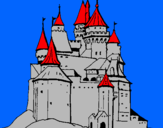 Dibuix Castell medieval pintat per ROGER