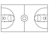 Dibuix Pista pintat per pista de bàsquet