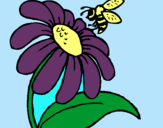 Dibuix Margarida amb abella pintat per erola1