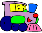 Dibuix Tren pintat per petit princep
