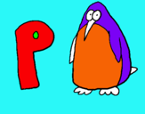 Dibuix Pingüi pintat per DAVID