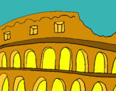 Dibuix Coliseu pintat per rivi
