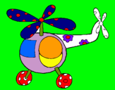 Dibuix Helicòpter adornat  pintat per petit princep