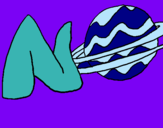 Dibuix Neptú pintat per Nuria