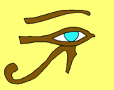 Dibuix Ull Horus pintat per OJOOO