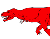 Dibuix Tiranosaure rex pintat per anònim
